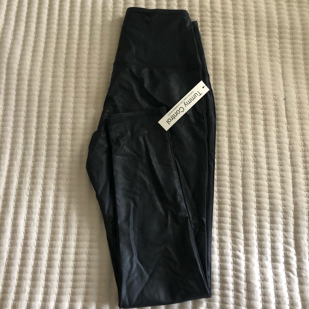 Rachel Zoe Tummy Control Faux Leather Leggings